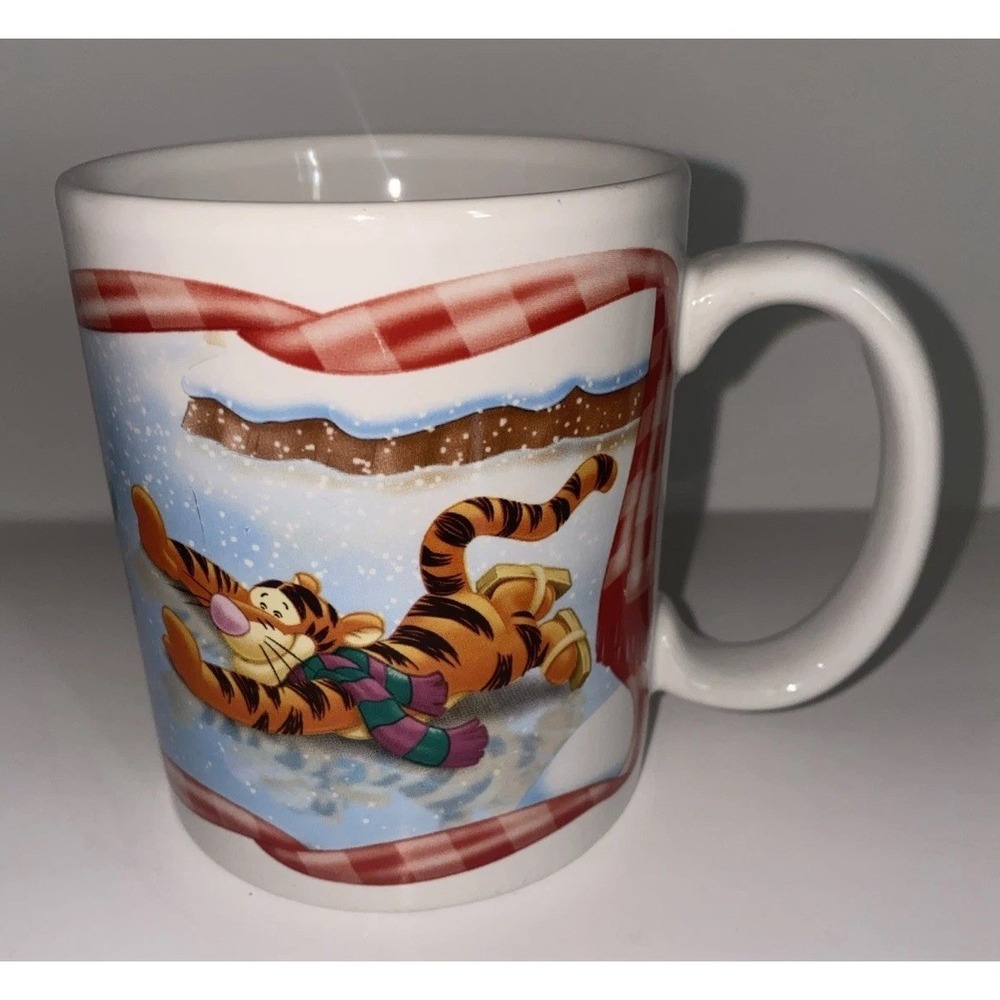 Winnie The Pooh, Tigger & Eeyore Ice Skating Winter Disney Mug